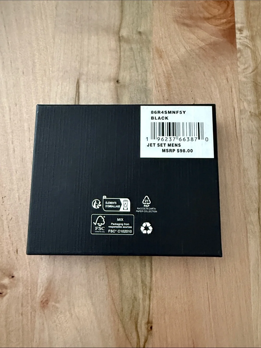 Michael Kors Black Embossed MK Slim Wallet